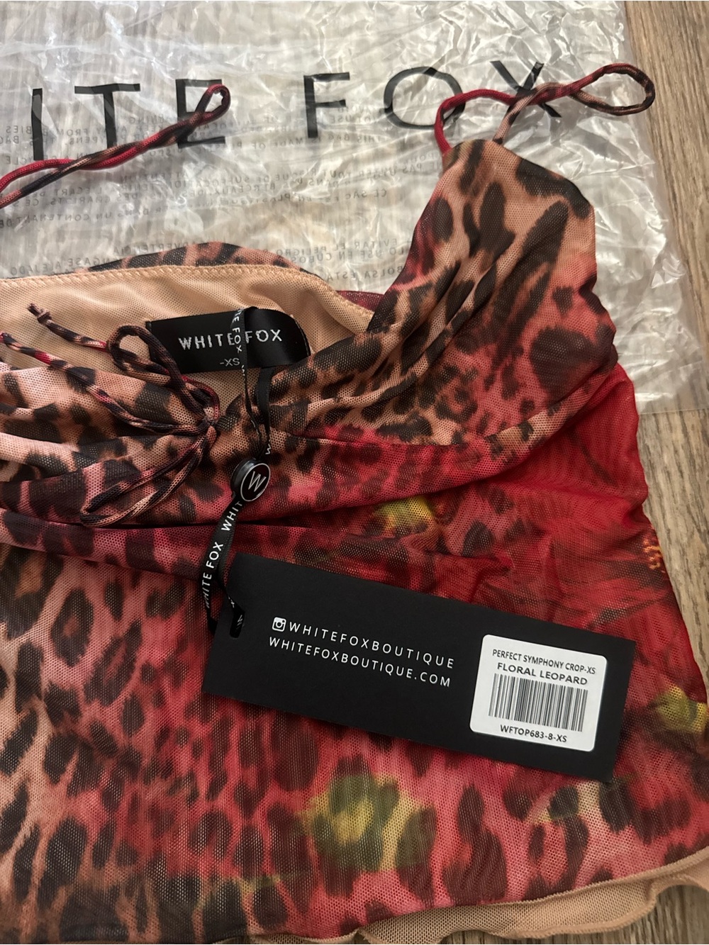 White Fox Boutique Red Leopard Print Spaghetti Strap Cami - Picture 5 of 5